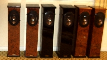 all wrapped up and ready to go - three pairs we took to the show, now ready to loan for reviewers with equalizers and  setup assistance